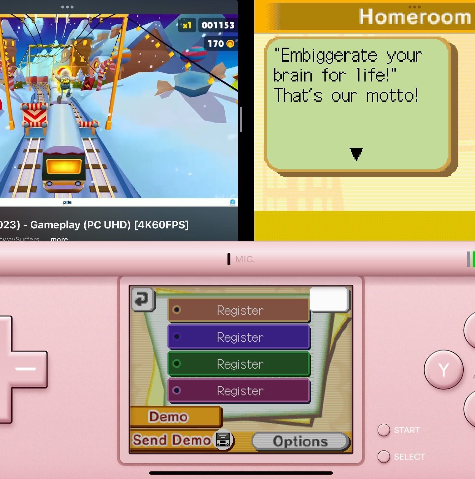 I can’t get over this emulator that lets you play Nintendo DS and watch YouTube at the same time
